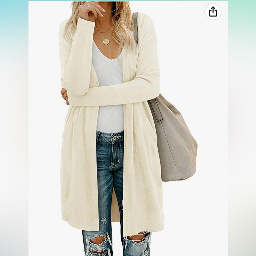 Open front cardigan with pockets